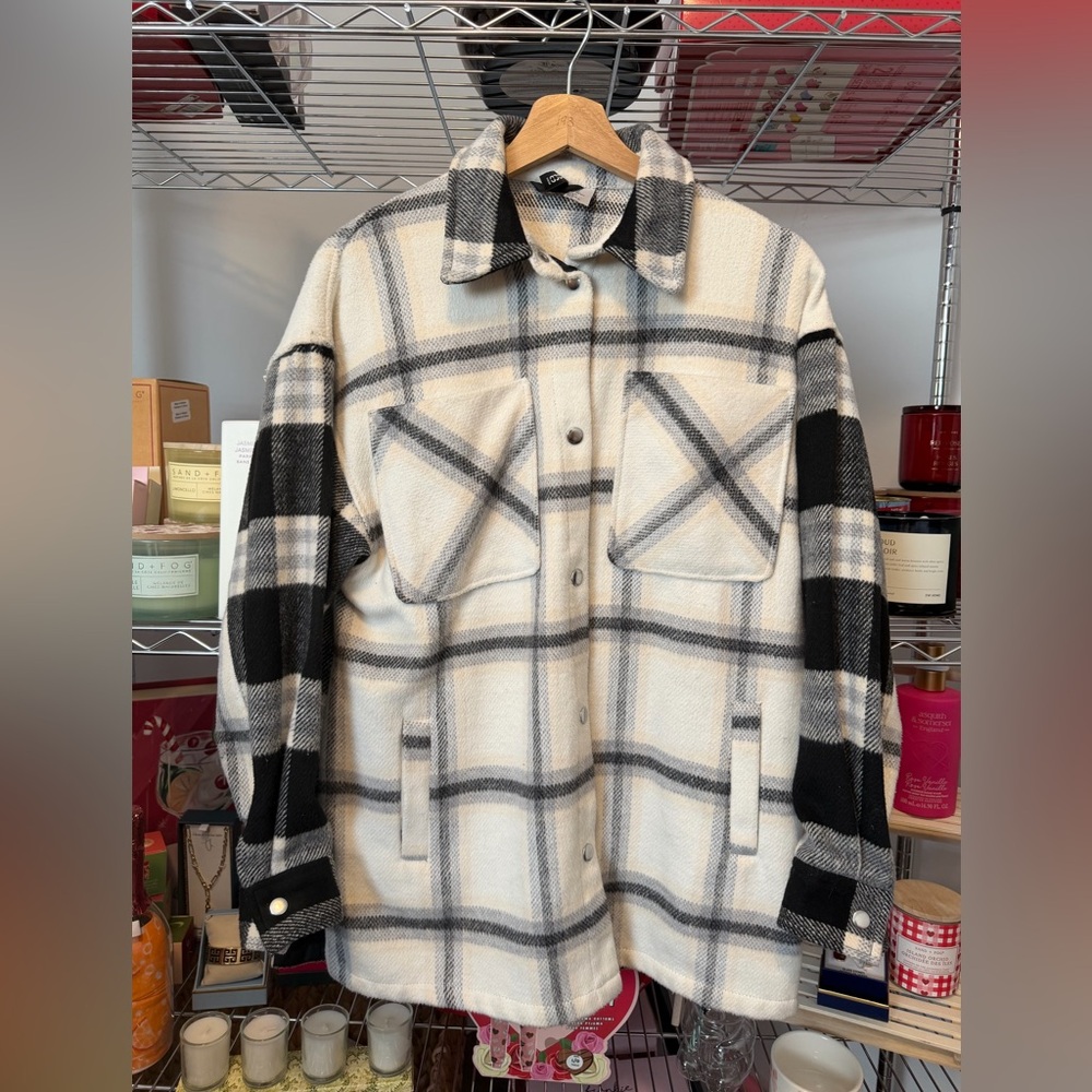 Plaid Black and White Jacket
